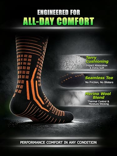 Image of RANDY SUN Waterproof Socks, Unisex Hiking Wading Trail Running Kayaking Crew Socks