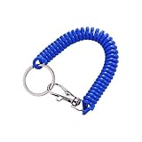 llavero pompon azul Un cierre de mosquetón muy resistente, el cierre giratorio de mosquetón está hecho de material de metal, con exquisita mano de obra y no es fácil de romper ni enredar, y se puede utilizar durante mucho tiempo.