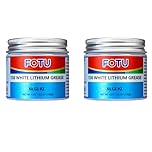 FOTU 130 White Lithium Grease - High Performance Lubricant for All Your Mechanical Needs - 100% Pure & Long - Lasting - Ideal for Bearings, Chains, Garage Door Hinges, Windows Tracks (2-Pack, 100g)