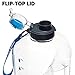 BOTTLED JOY 1 Gallon Water Bottle, BPA Free Large Water Bottle Hydration with Motivational Time Marker Reminder Leak-Proof Drinking Big Water Jug for Camping Sports Workouts and Outdoor Activity