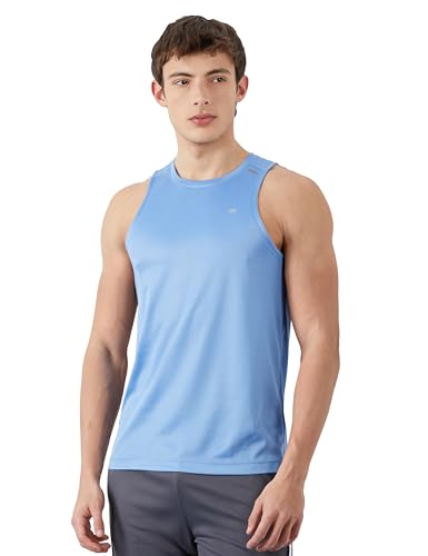 Image of Amazon Brand - Symbol Men's Polyester Color Block Active Regular Fit Sports | Round Neck | Sleeveless T-Shirt