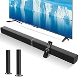 MZEIBO Sound Bar, 80W Detachable TV Sound Bar, Bluetooth 5.3 & ARC/Optical/AUX - 2-in-1 Home Theater Audio System