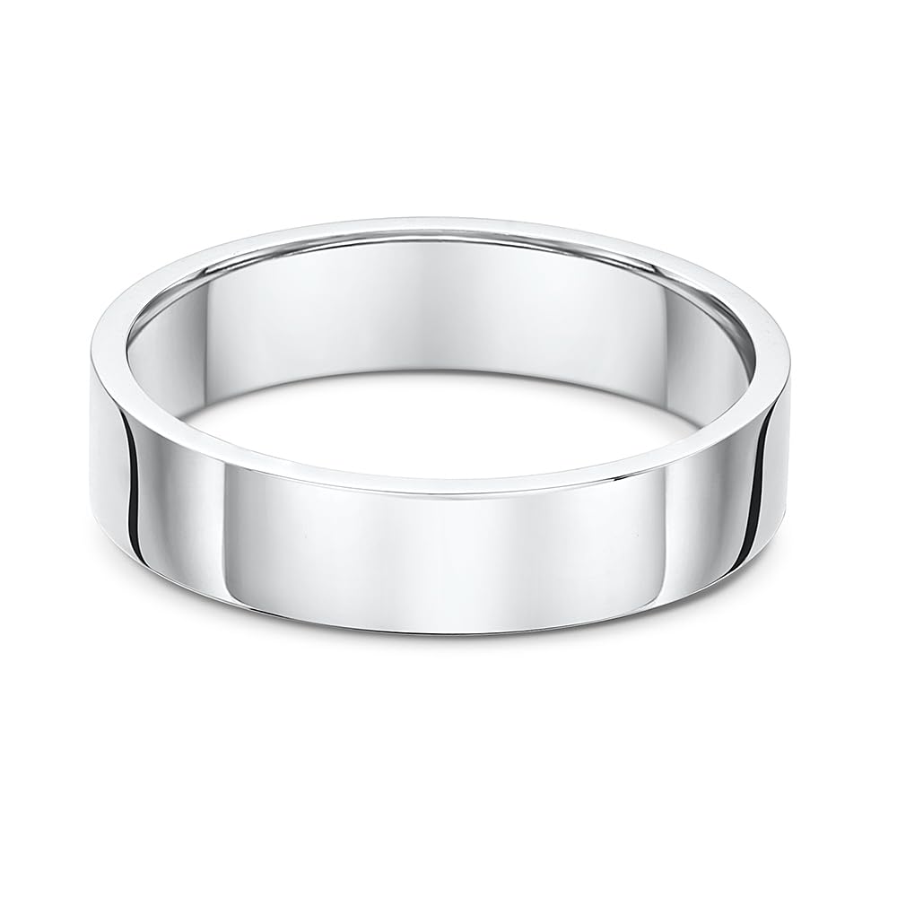 Theia Anillo de Bodas en Paladio 950 de 3-6mm, Peso Super Pesado, Forma de Corte plana