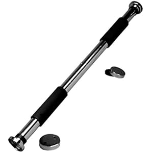BodyRip Door Gym Extendable Pull-Up Bar – Silver, 60-102 cm