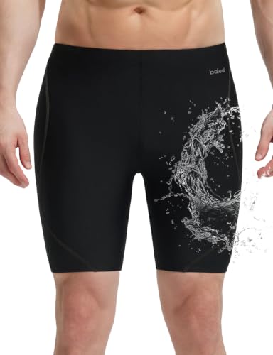 baleaf Men's 7.5" Swim Trunks Athletic Competition Swimsuit Black XL