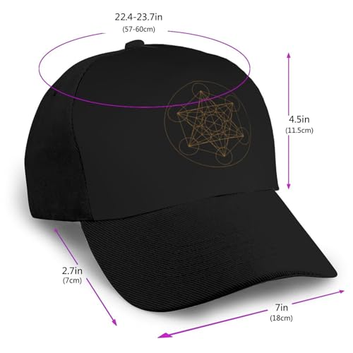 Metatron's Cube Unisex Classic Adjustable Curved Brim Baseball Cap, Trucker Hat2