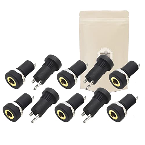 10X Embase Prise Mini Jack Stereo 3,5 mm Femelle plaqué Or 18k façade écrou