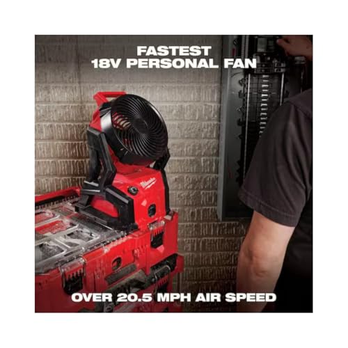 Milwaukee 0886-20P M18 Cordless Jobsite Fan with M18 REDLITHIUM XC 5 Ah Starter Kit