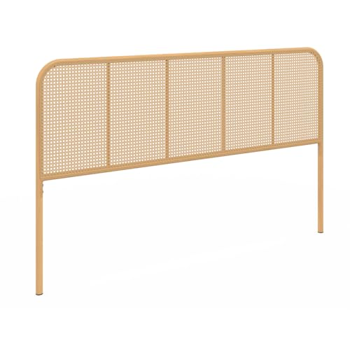 IDMarket – Cabecero de cama Flora con patas estilo mimbre 160 cm