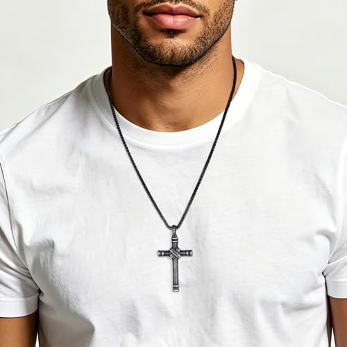 Kovalith cross necklace for men,316L stainless steel vintage cross by Kovalith - Used condition - Image 4