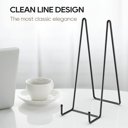 Image of 3 Pack 12 Inch Plate Stands for Display Metal Picture Stand Plate Holder