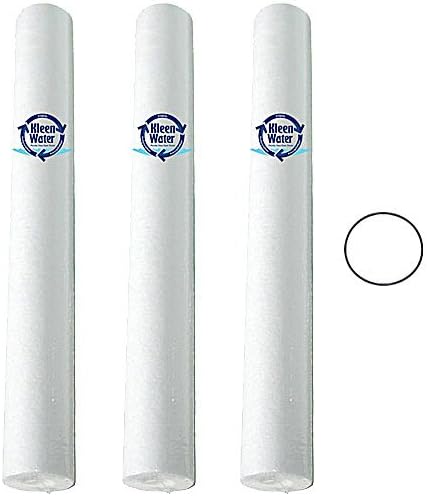 KleenWater Filter (USA) Compatible with Aqua-Pure AP110-2 Dirt Sediment Water Filter Cartridges, 5 Micron Qty(3) Includes O'ring Compatible with Aqua-Pure AP102T / AP12T