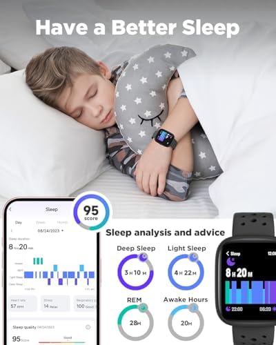 BIGGERFIVE Kids Smart Watch No Phone Needed, 1.8" Fitness Tracker Watch — view 3