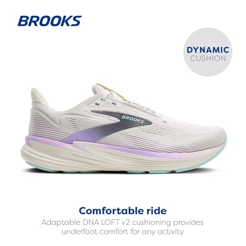 Brooks Women’s Revel 8 Neutral Running & Walking Shoe - Coconut/Purple Rose/Clearwater - 10.5 Medium