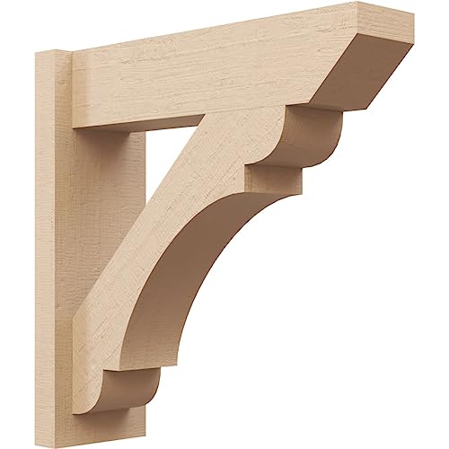 Ekena Millwork 8"W x 34"D x 42"H Olympic Slat Rough Cedar Woodgrain TimberThane Outlooker, Primed Tan