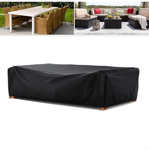 Housse de protection table de jardin rectangulaire bâche imperméable 200x160 - 4