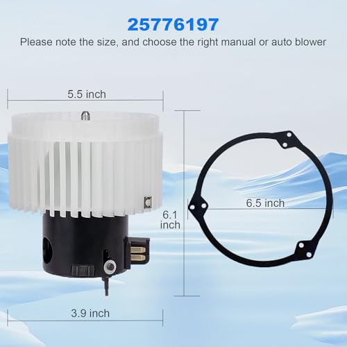 Image of 25776197 HVAC Heater Blower Motor Assembly Compatible with Chevrolet 2005-2010 Cobalt, for 2006-2011 HHR, for Pontiac 2007-2009 G5, for Pursuit 2005-2006, for Saturn 2003-2007 Ion