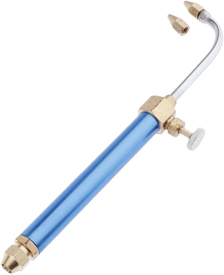 Mini Jewelry Gas Welding Torch for Micro-Joining Jobs, 6300¡ãF Pinpoint Welding, Oxygen & Popular Fuel Gases, Stainless Steel, Jewelry Making Tool - blue 215mm image 4