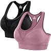 Heathyoga High Impact Sports Bras for Women High Support Padded Sports Bra Workout Bras for Women Racerback Bra for Yoga