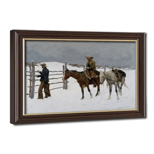 The Fall of The Cowboy Frederic Remington affiche sur toile de décoration murale salon bureau