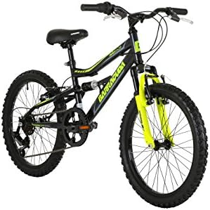 Barracuda Draco DS Kidss Mountain Bike, High Performance Bicycle For Any Terrain, 6 Speed Shimano Gears Childs Bike, Versatile & Reliable Childrens Bike, 20 Alloy Wheels & Steel Frame,Black,7-9yrs