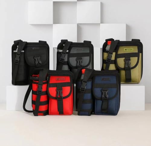 Image of Pekos Shoulder Bags with Water Bottle Holder | Crossbody Water Bottle Holder Pouch Bags, Sling Bag Crossbody Backpack | Hiking Daypack Shoulder Chest Bag for Hiking Walking Travel (1 Psc Multicolor)
