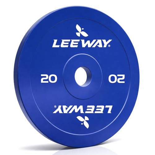 Image of Leeway Color Steel Weight Plates (20kg x 2) | Iron Plates for Gym | 51mm Olympic Hole | Metal weight for Home Gym & Powerlifting | Solid Steel Construction (Multi Color, 20kg Pair)