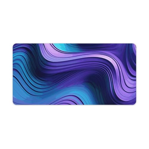 Tapis de souris de jeu ondulé violet 30,5 x 61 cm bureau et maison