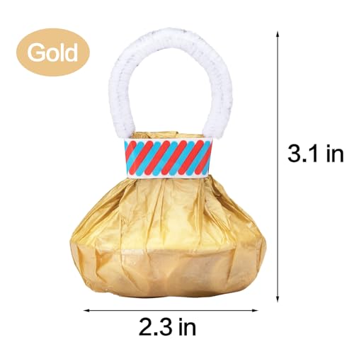 Image of Confetti Poppers, 20 Pack Plastic No Mess Streamers, Party Poppers for Birthday,Wedding,Celebrations,Graduation Party (Gold, 20 Pack)