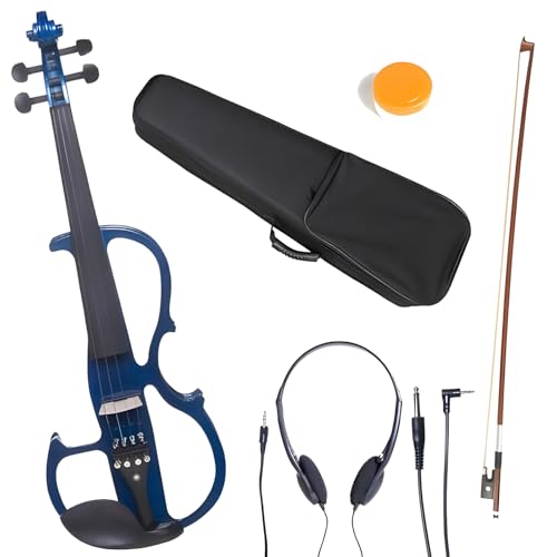 Silent Electric Solid Wood Violin Kit with Ebony Fittings in