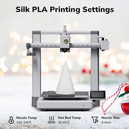 Image of AMOLEN Shiny Glitter PLA 3D Printer Filament 1.75mm Shiny Silver with Sparkles and Glitters Dimensional Accuracy + /- 0.02mm 1KG /2.2lbs