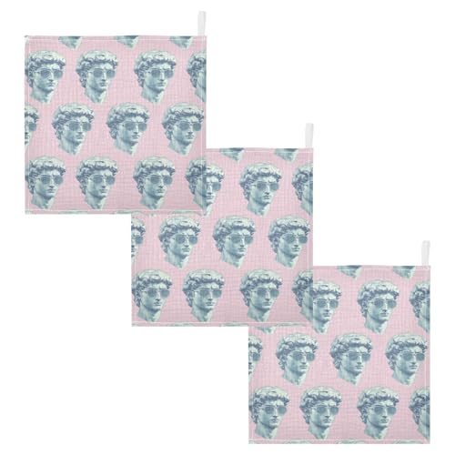 vvfelixl Statue of Davids Head Baby Burp Cloths Baby Muslin Washcloths for Boys Girls Cotton Babys Face Towel for Newborn Infants Soft and Absorbent 11.8 X 11.8 in, 5 Pack2