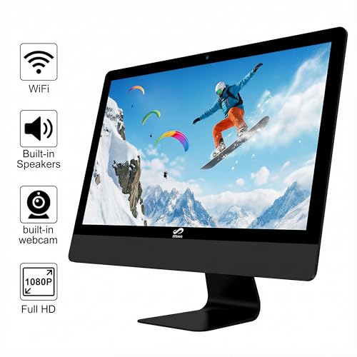 Image of STGSivir All in One Desktop Computer, 22 inch FHD Display, Intel Core i5 up to 3.7G, 16G RAM, 512G SSD, WiFi, BT 5.0, RGB Keyboard & Mouse, Webcam, Windows 11 Home