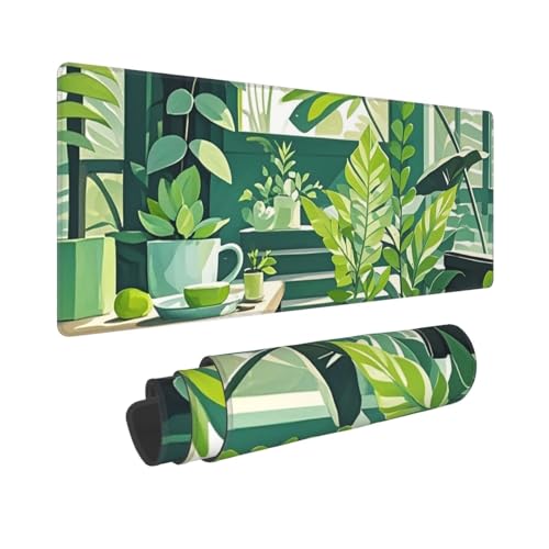 Tapis de souris de jeu XXL vert pour bureau et maison créative