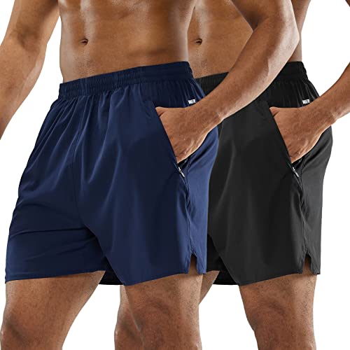 Image of MIER Men's Workout Running Shorts Lightweight Active 5 Inches Shorts with Pockets, Quick Dry, Breathable