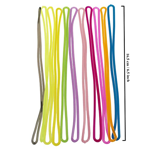 110 Pcs Plastic Travel Luggage Loops PVC Name Tag Loop Straps Bag Worn Loops for Identification Cards ID Badge Holder Business Card Insert Bags Photo Suitcase Label Fastener (11 Colors Assorted)2