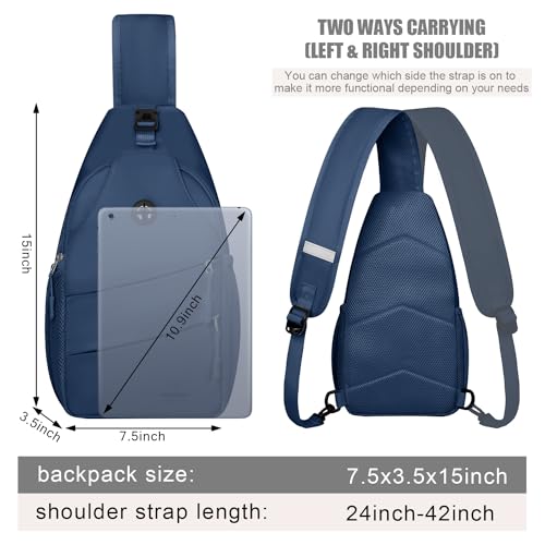 Image of Crossbody Bags for Women Men Trendy Sling Bag Bakpack Casual Chest Bag with Convertible Shoulder Strap steel Stainless Steel Paint