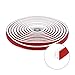 Qishare en caoutchouc de silicone Météo Strip, Seal Design multi-trous bande pour portes et fenêtres, auto Professionnel adhésif étanche Soundproof anti-poussière coupe-vent, 6M (type D, Blanc)