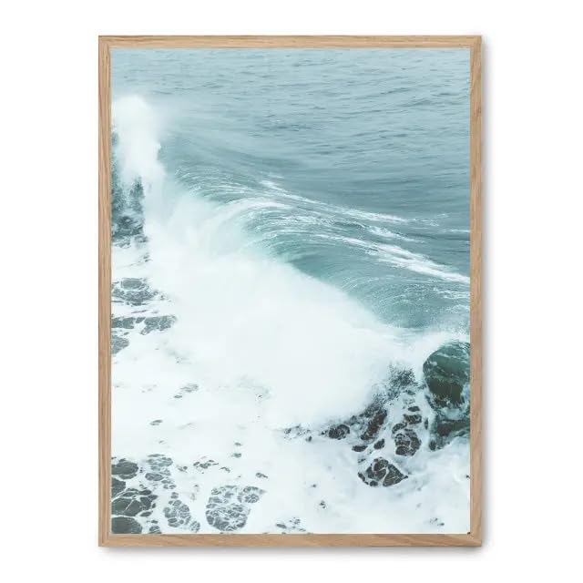 Cuadro wave ii FASE5 tableau deco bleu et blanc peinture abstraite salon moderne