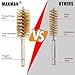MAXMAN Bore Brush Set, 8pcs Brass Wire Brush for Drill, Durable Metal Bristles Twisted, 8 Size Set Multiple Diameter Options, 1/4 Inch Hex Shank, for Power Drill Impact Driver & Tube Cleaning