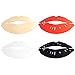 Tomaibaby 4 Unids Labios Espejo Pegatinas de Pared 3D Forma de Beso Tatuajes de Pared Acrílico Arte Mural Calcomanía para Sala de Estar Dormitorio Baño Decoración Del Hogar