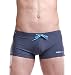 WUAMBO Men's Solid Swimming Shorts Fashion Swimwear Gray US L with Asian Tag XXL(Waist:35"-37")