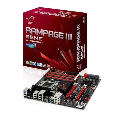 ASUS Rampage III Gene }U[{[h - Mini-ITX, LGA1200, 64GB, 2x PCIe, 6 SATA, USB, Small
