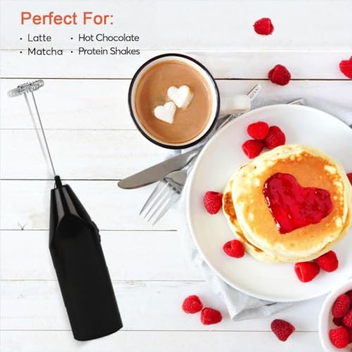 Image of Electric Milk Frother Handheld Whisk Beater Foam Maker for Mocktails Coffee Latte Matcha Foamer Cappuccino Lemonade - (Batteries are Not Included)1