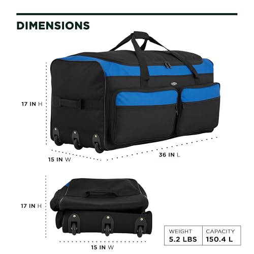 Travelers Club 83036-410 3-Wheel Rolling Expandable Duffle Bag thumb #1