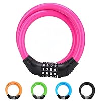 Amazon.co.jp: [Fieekty]自転車 ロック 鍵 ダイヤル ワイヤー