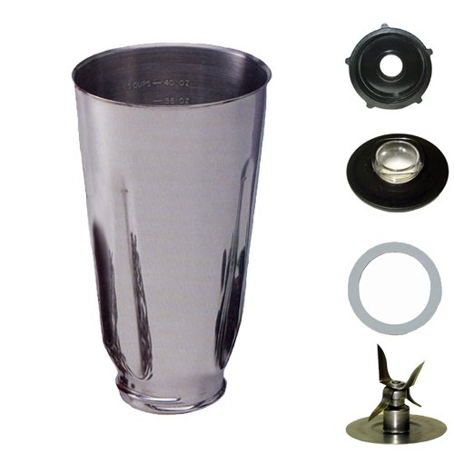 Univen 5 Cup Stainless Steel Complete Blender Jar fits Oster Blenders