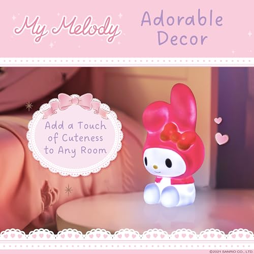 Blue Sky Studios Hello Kitty Character Light, Touch-Controlled Lamp for Girls Bedroom, Cute Kawaii Desk Decor, Collectible Merch Gift - My Melody
