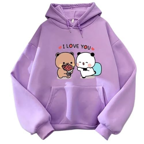 lll fashion Cartoon Printed Hooded Neck Long Sleeves Sweatshirt with Kanagroo Pocket Hoodie-picture-34