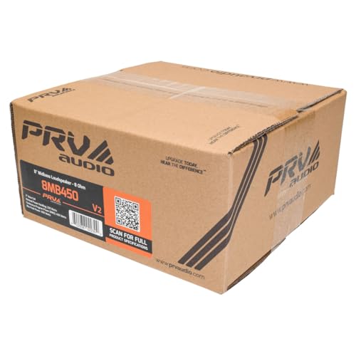 Image of PRV AUDIO 8 Inch Midbass Speaker 8MB450 v2, 450 Watts, 8 Ohm, 2 Inch Voice Coil, Pro Audio Loudspeaker (Single)